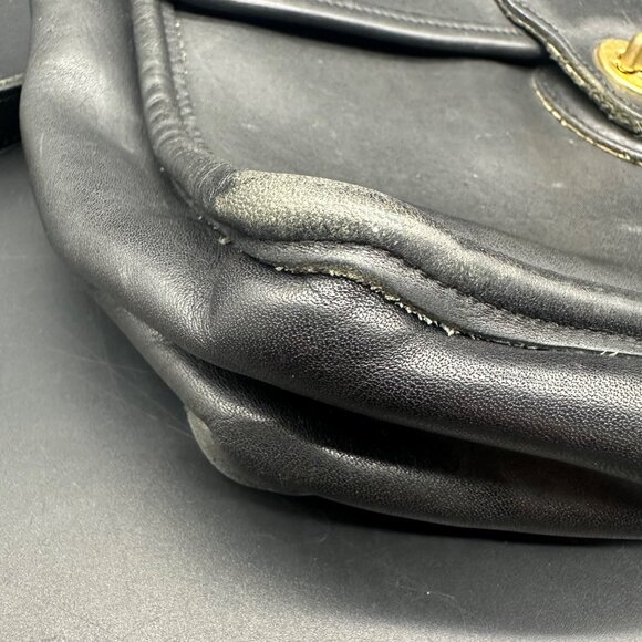 Vintage Coach Purse Willis 9927 Black Leather Messenger Crossbody Bag 1999 Y2K - Picture 10 of 16